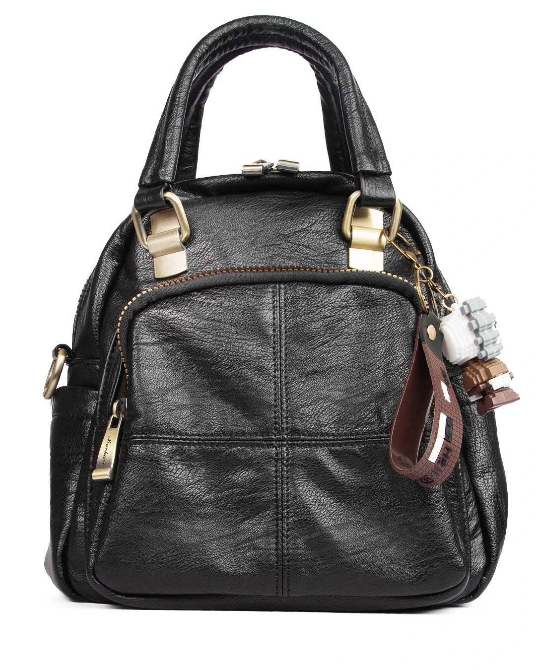 کیف دوشی دستی و کوله‌ پشتی زنانه سه‌ حالته از چرم طبیعی وارداتی کد 7625