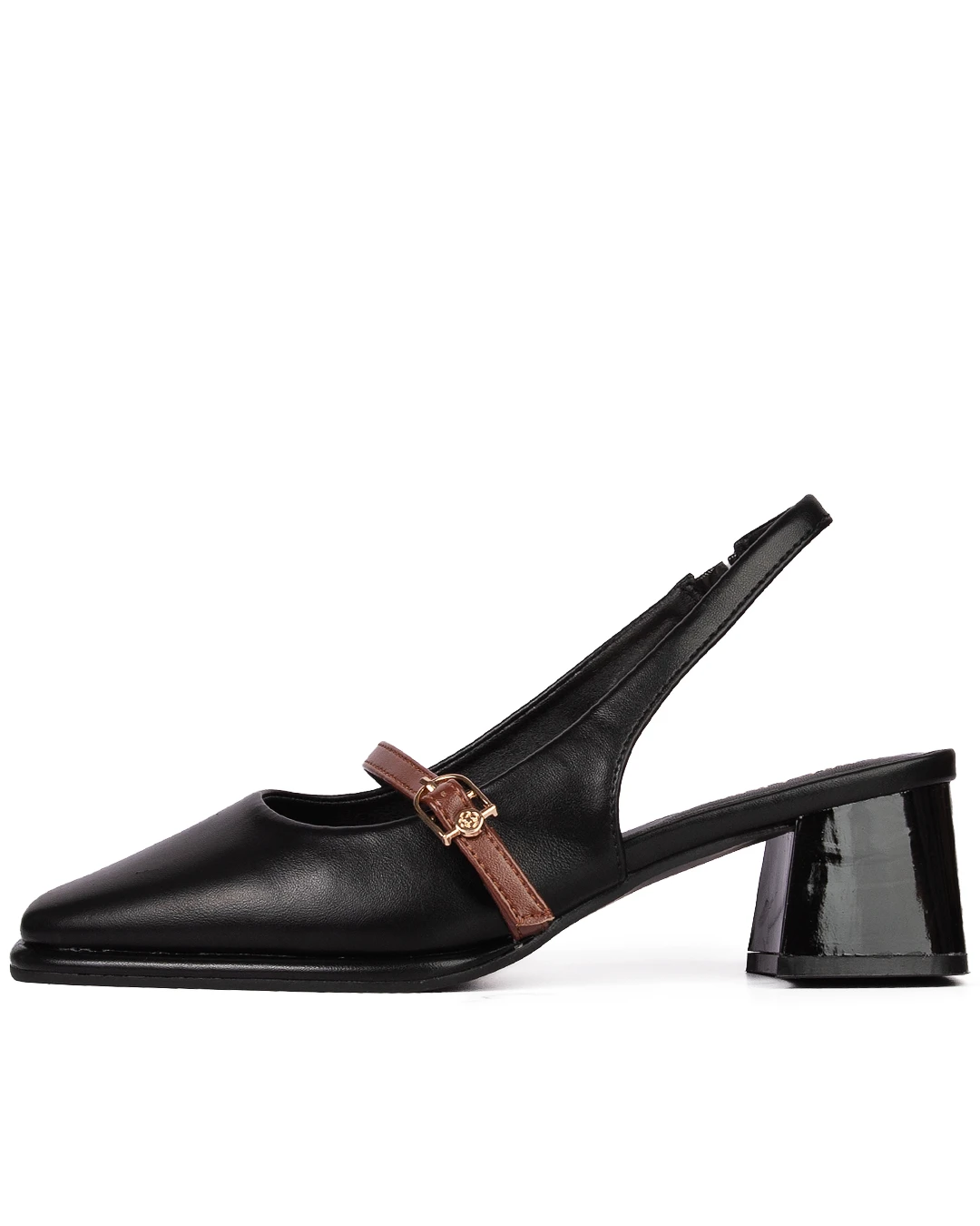 کفش لوفر زنانه وارداتی پشت باز مشکی کد MD364