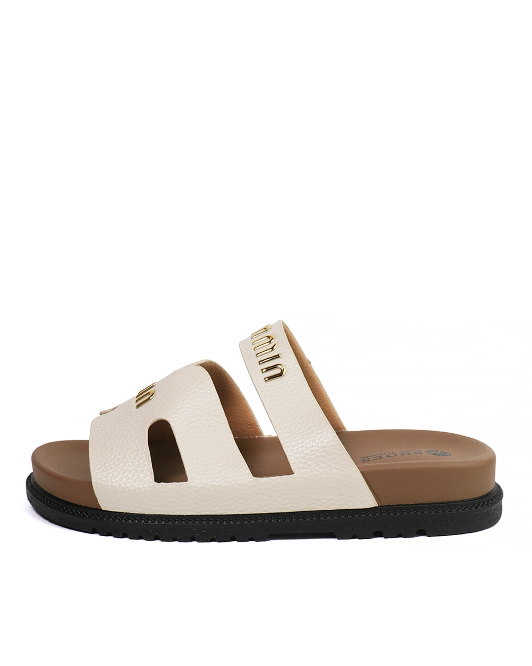 صندل زنانه وارداتی کی شوز K Shoes مدل 81-516 طرح میو میو MIU MIU کرم